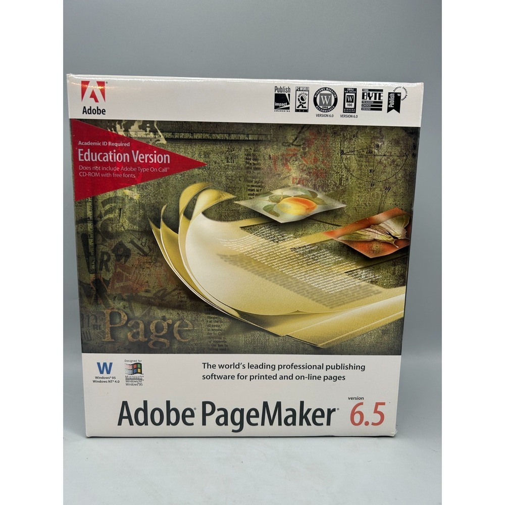 Adobe PageMaker 6.5 Education Version Windows - Sealed